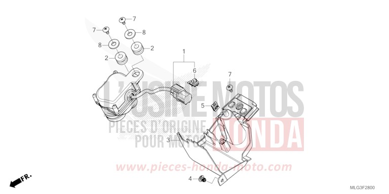 SERVO-MOTEUR de Africa Twin PEARL GLARE WHITE (NHB53H) 2022